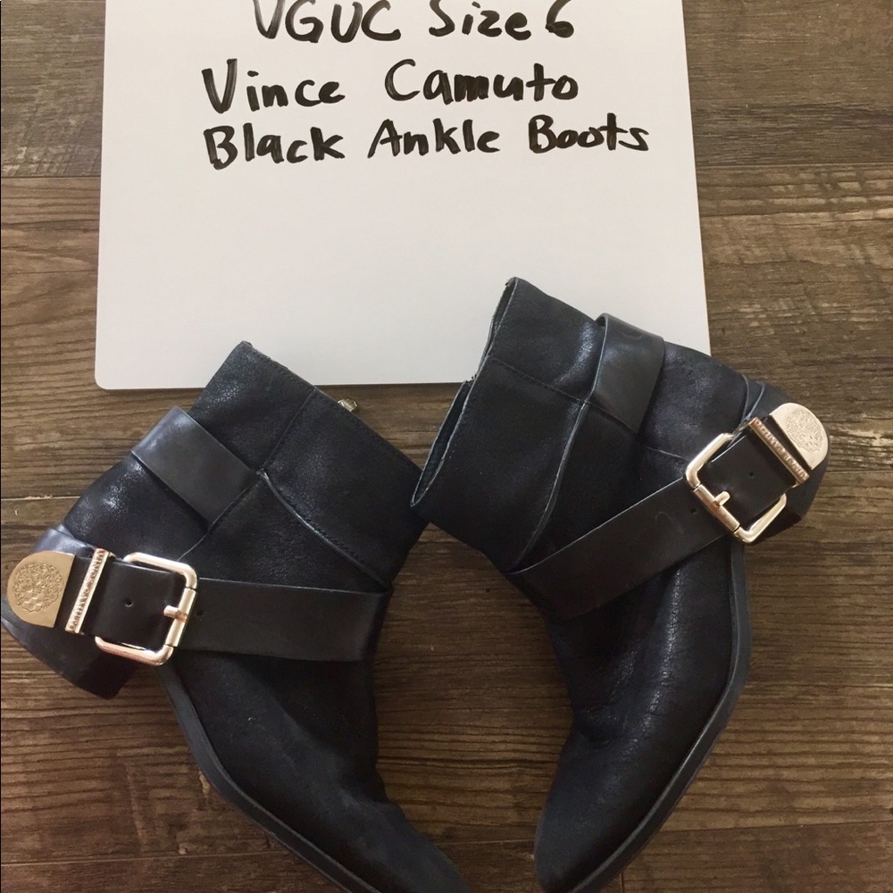 VGUC Vintage 90’s Sz 6 Vince Camuto Black Ankle Boots